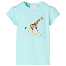 Kindershirt 92 lichtzeeblauw