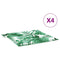 Stoelkussens 4 st bladpatroon 40x40x3 cm stof