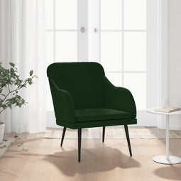 Fauteuil 63x76x80 cm fluweel donkergroen