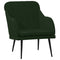 Fauteuil 63x76x80 cm fluweel donkergroen