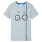 Kindershirt met korte mouwen 128 grijs