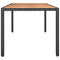Tuintafel met houten blad poly ratten en acaciahout zwart