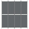 Kamerscherm met 4 panelen 200x220 cm stof antracietkleurig