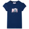 Kindershirt 128 marineblauw