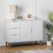 Dressoir 113x40x80 cm massief grenenhout wit