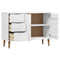 Dressoir 113x40x80 cm massief grenenhout wit