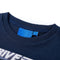 Kindershirt met lange mouwen helmprint 104 gemleerd marineblauw
