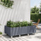 Plantenbak met wielen 150x80x54 cm polypropeen grijs