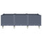 Plantenbak met wielen 150x80x54 cm polypropeen grijs