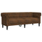 Driezitsbank Chesterfield-stijl stof bruin