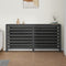 Radiatorombouw 169x19x84 cm massief grenenhout grijs