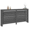 Radiatorombouw 169x19x84 cm massief grenenhout grijs
