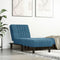 Chaise longue fluweel blauw