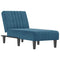 Chaise longue fluweel blauw