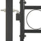 Poort met gebogen bovenkant 100x250 cm staal zwart