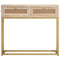 Wandtafel 90x30x76 cm massief mangohout en ijzer
