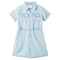 Kinderonesie met korte mouwen 92 zachtblauw
