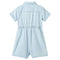 Kinderonesie met korte mouwen 92 zachtblauw