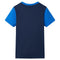 Kindershirt 104 blauw en marineblauw