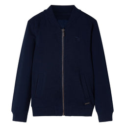 Kindervest met rits 128 marineblauw
