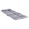 Stoelkussens 4 st hoge rug ruitpatroon oxford stof grijs