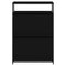 Schoenenkast 75x34x112 cm bewerkt hout zwart