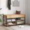 Schoenenbankje 100x42,5x50 cm bewerkt hout sonoma eikenkleurig