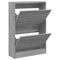 Schoenenkast 60x21x87,5 cm bewerkt hout grijs sonoma eikenkleur