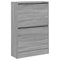 Schoenenkast 60x21x87,5 cm bewerkt hout grijs sonoma eikenkleur