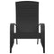 Tuinstoel Adirondack poly rattan zwart