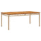 Tuintafel 180x90x75 cm poly rattan en acaciahout beige