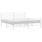 Bedframe met hoofd- en voeteneinde metaal wit 180x200 cm