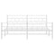 Bedframe met hoofd- en voeteneinde metaal wit 180x200 cm