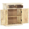 Dressoir 65x30x75 cm massief mangohout wit
