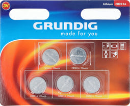 Batterij knoopcel CR2016 5 stuks