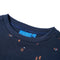 Kindertrui 140 gemleerd marineblauw