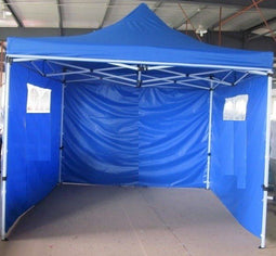 Partytent Easy Up 2,5 x 2,5 meter ALU frame met zijwanden in Blauw