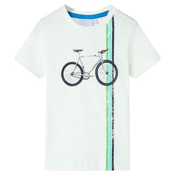 Kindershirt met korte mouwen 116 ecru