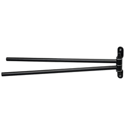 Haceka Ixi - Dubbele Handdoekhouder Draaibaar. Mat Zwart RVS 39cm