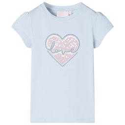 Kindershirt 92 lichtblauw