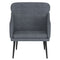 Fauteuil 63x76x80 cm fluweel donkergrijs