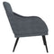 Fauteuil 63x76x80 cm fluweel donkergrijs
