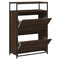 Schoenenkast 75x34x112 cm bewerkt hout bruineikenkleurig