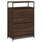 Schoenenkast 75x34x112 cm bewerkt hout bruineikenkleurig