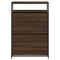 Schoenenkast 75x34x112 cm bewerkt hout bruineikenkleurig