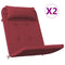 Stoelkussens 2 st Adirondack oxford stof wijnrood