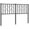 Hoofdbord 135 cm metaal zwart