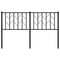 Hoofdbord 135 cm metaal zwart