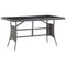 Tuintafel 140x80x74 cm poly rattan grijs