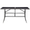 Tuintafel 140x80x74 cm poly rattan grijs